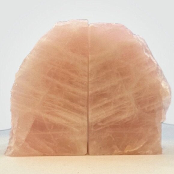 Pink Crystal Bookends, Rose Quartz, Natural Characteristics, Unique Bookends(AF) - Picture 4 of 10